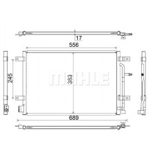 AC 812 000S MAHLE Конденсатор кондиціонера
