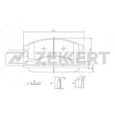 BS-1278 ZEKKERT Комплект гальмівних колодок дисковий гальм
