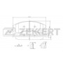 BS-1278 ZEKKERT Комплект гальмівних колодок дисковий гальм