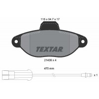 2143603 TEXTAR Комплект гальмівних колодок дисковий гальм