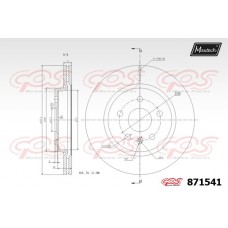 871541 MAXTECH Гальмівний диск