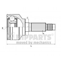 J2823022 NIPPARTS Шарнирный комплект, Привідний вал