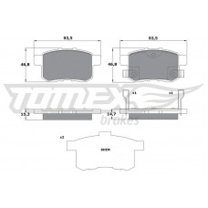 TX 17-54 TOMEX Brakes Комплект гальмівних колодок дисковий гальм