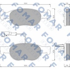 FO 624381 FOMAR Friction Комплект гальмівних колодок дисковий гальм