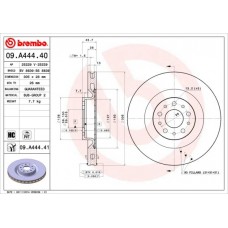 09.A444.41 BREMBO Гальмівний диск