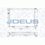 M-0170080 JDEUS Радіатор охолодження двигуна
