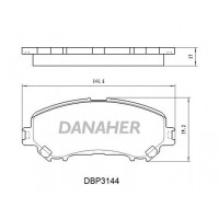 DBP3144 DANAHER Комплект гальмівних колодок дисковий гальм