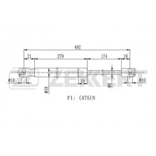 GF-2426 ZEKKERT Газова пружина кришка багажника