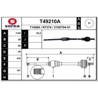 T49210A EAI Привідний вал