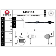 T49210A EAI Привідний вал