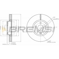 CD7567V BREMSI Гальмівний диск