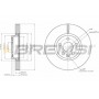 CD7567V BREMSI Гальмівний диск