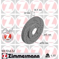 100.1246.52 ZIMMERMANN Гальмівний диск
