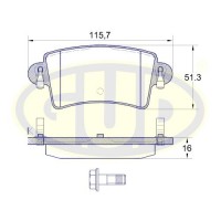 GBP083300 G.U.D. Комплект гальмівних колодок дисковий гальм