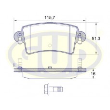 GBP083300 G.U.D. Комплект гальмівних колодок дисковий гальм
