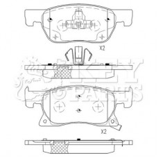 KBP2567 KEY PARTS Комплект гальмівних колодок дисковий гальм