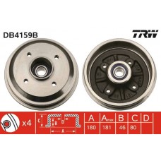 DB4159B TRW Гальмівний барабан