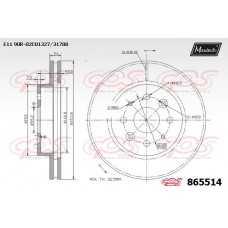 865514 MAXTECH Гальмівний диск