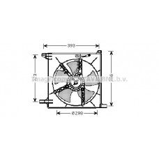 DW7513 AVA QUALITY COOLING Вентилятор охолодження двигуна