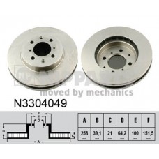 N3304049 NIPPARTS Гальмівний диск