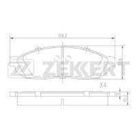BS-1770 ZEKKERT КомплеК т гальмівних колодок, дискове гальмо