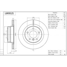 L6R952S AISIN Гальмівний диск