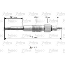 345128 VALEO Свічка розжарювання
