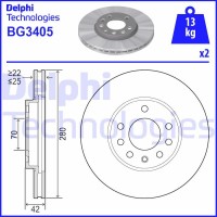 BG3405 DELPHI Гальмівний диск