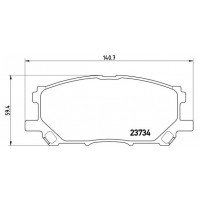 P 83 067 BREMBO Комплект гальмівних колодок дисковий гальм