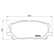 P 83 067 BREMBO Комплект гальмівних колодок дисковий гальм