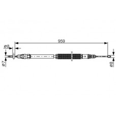 1 987 482 001 BOSCH Тросик, cтояночный тормоз