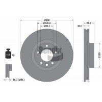 BDS1913LHC BENDIX Braking Гальмівний диск