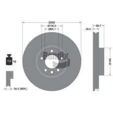 BDS1913RHC BENDIX Braking Гальмівний диск