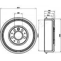 TA-0914 JAPANPARTS Гальмівний барабан