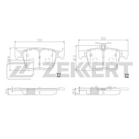 BS-2952 ZEKKERT КомплеК т гальмівних колодок, дискове гальмо