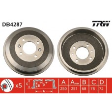 DB4287 TRW Гальмівний барабан
