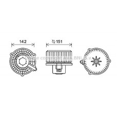 HY8399 AVA QUALITY COOLING Вентилятор салону