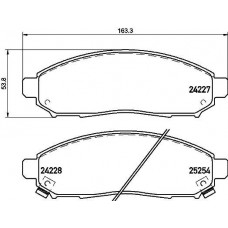 P 56 096 BREMBO Комплект гальмівних колодок дисковий гальм