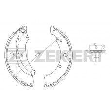 BK-4125 ZEKKERT Комплект гальмівних колодок