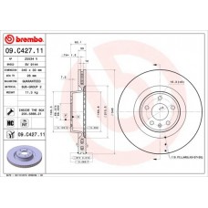09.C427.11 BREMBO Гальмівний диск