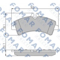 FO 923681 FOMAR Friction Комплект гальмівних колодок дисковий гальм