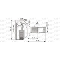 CVJ5206.10 OPEN PARTS Шарнирный комплект, Привідний вал