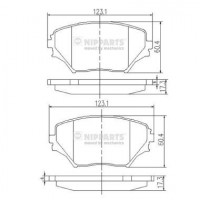 J3602095 NIPPARTS Комплект гальмівних колодок дисковий гальм