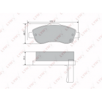 BD-3418 LYNXauto Комплект гальмівних колодок дисковий гальм