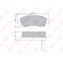 BD-3418 LYNXauto Комплект гальмівних колодок дисковий гальм