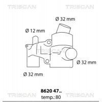 8620 4780 TRISCAN Термостат охолоджувальна рідина