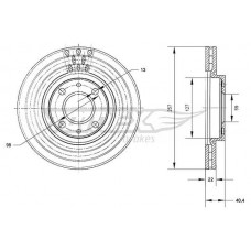 TX 70-56 TOMEX Brakes Гальмівний диск