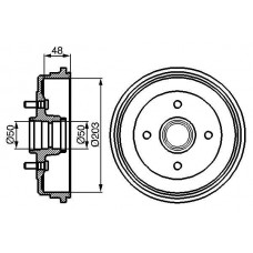0 986 477 049 BOSCH Гальмівний барабан