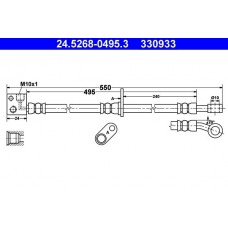 24.5268-0495.3 ATE Гальмівний шланг