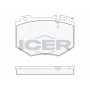 181538 ICER Комплект гальмівних колодок дисковий гальм